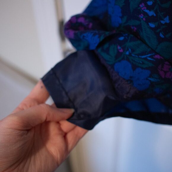 VTG Moody Cottagecore Floral 2Pc Set Romantic High Neck 14 Country Sophisticates - Picture 13 of 16